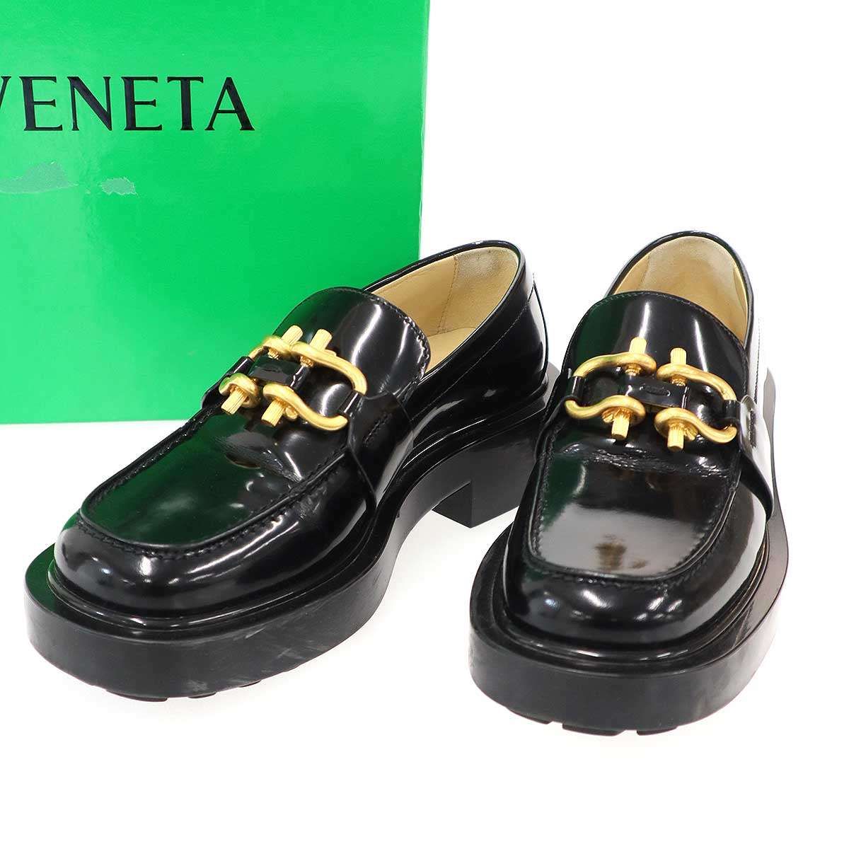 BOTTEGA VENETA ボッテガヴェネタ ムッシュチャンキーローファー ブラック 36
