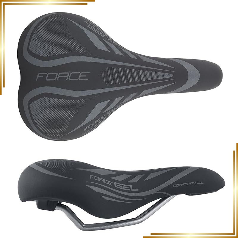 【新品】 FORCE(フォース) 自転車用 サドル コンフォートサドル GEL入り ブラック 275×174mm 80376