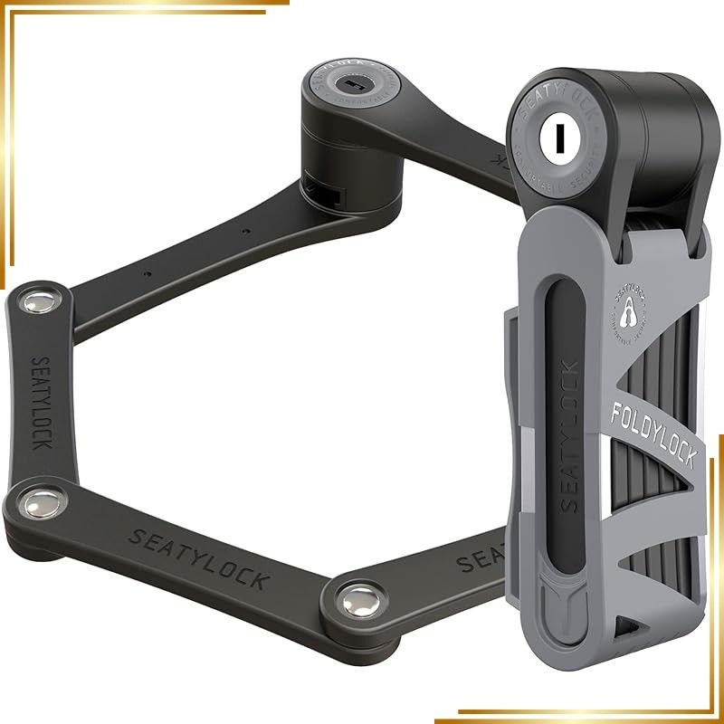 【新品】 Seatylock フォルディロック ミニ折りたたみ自転車ロック - 特許取得済みの軽量高セキュリティ自転車ロック - 自転車やスクーターのための鍵とケース付き 頑丈 盗難防止 スマートセキュアガード - 75cm。 外周75cm（29.5インチ）