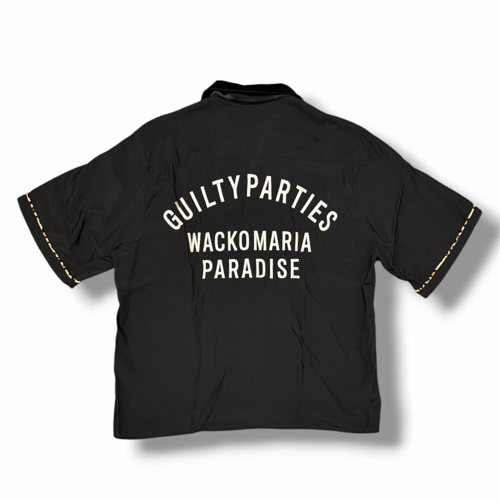 参考上代35200円 WACKO MARIA 25SS SWITCHING SHIRT S/S スウィッチ 