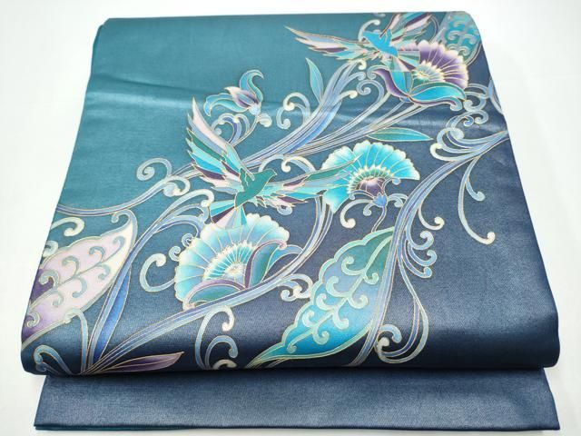 平和屋着物●染色作家　斉藤三才　太鼓柄袋帯　三才鳥　金彩　正絹　逸品　CABH5017hy