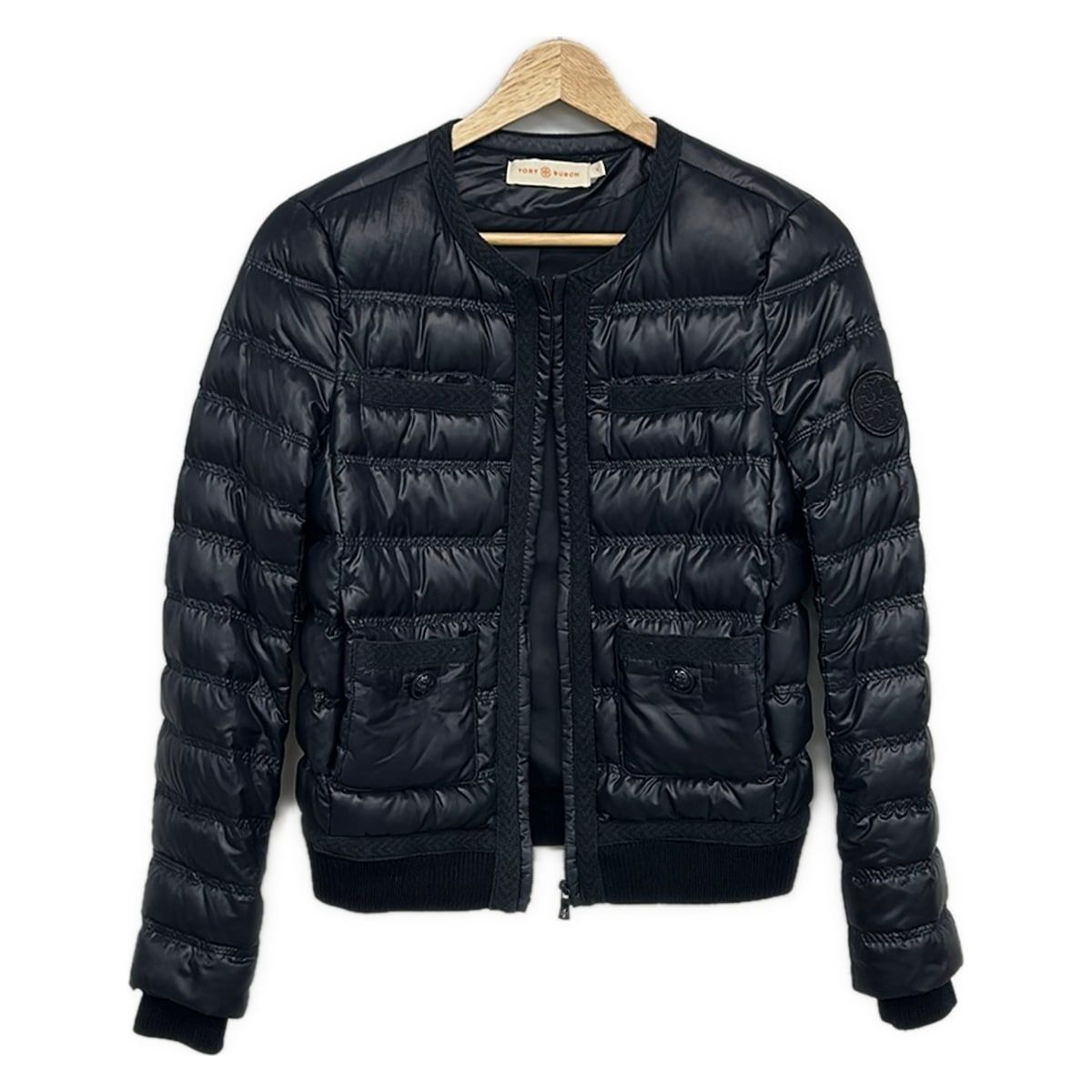 TORY BURCH(トリーバーチ) ダウンジャケット サイズ0 XS レディース - ダークネイビー 長袖/ジップアップ/冬