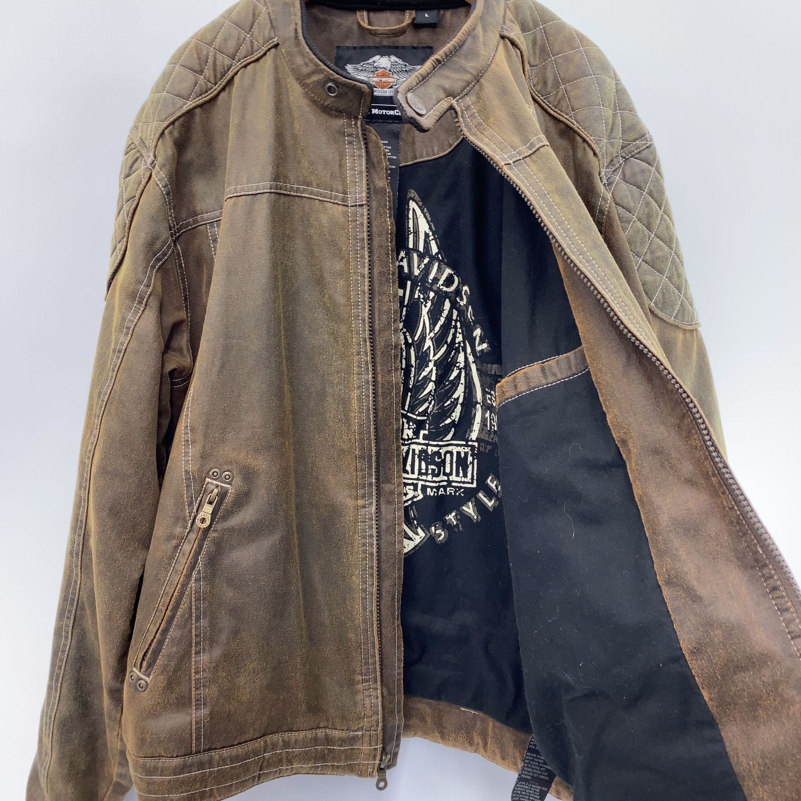 Harley-Davidson ライダース ジャケット シングル バックプリント 