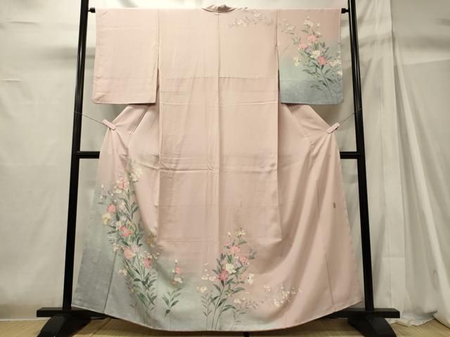 平和屋着物□十日町友禅 女流作家 遠田藤舟 訪問着 草花文 暈し染め