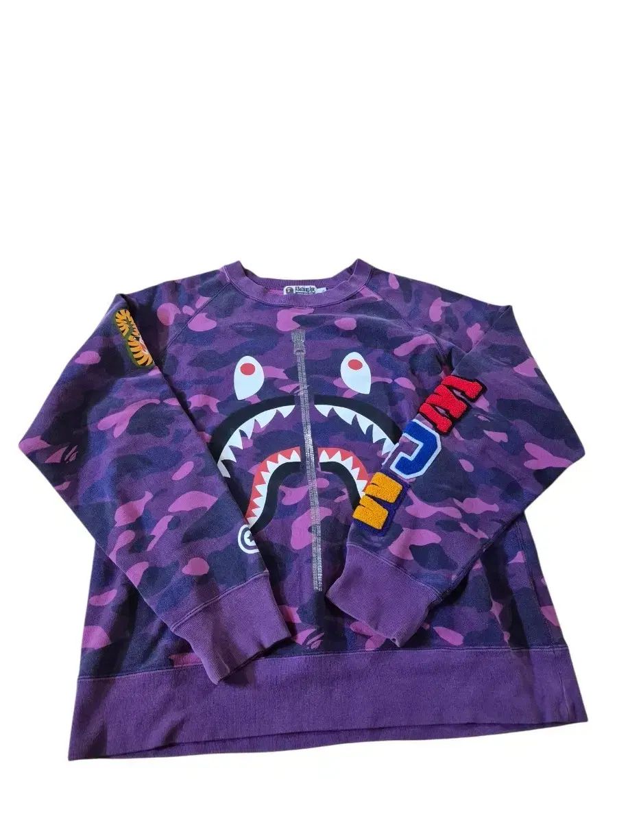 A BATHING APE パープル カモフラージュ スウェット