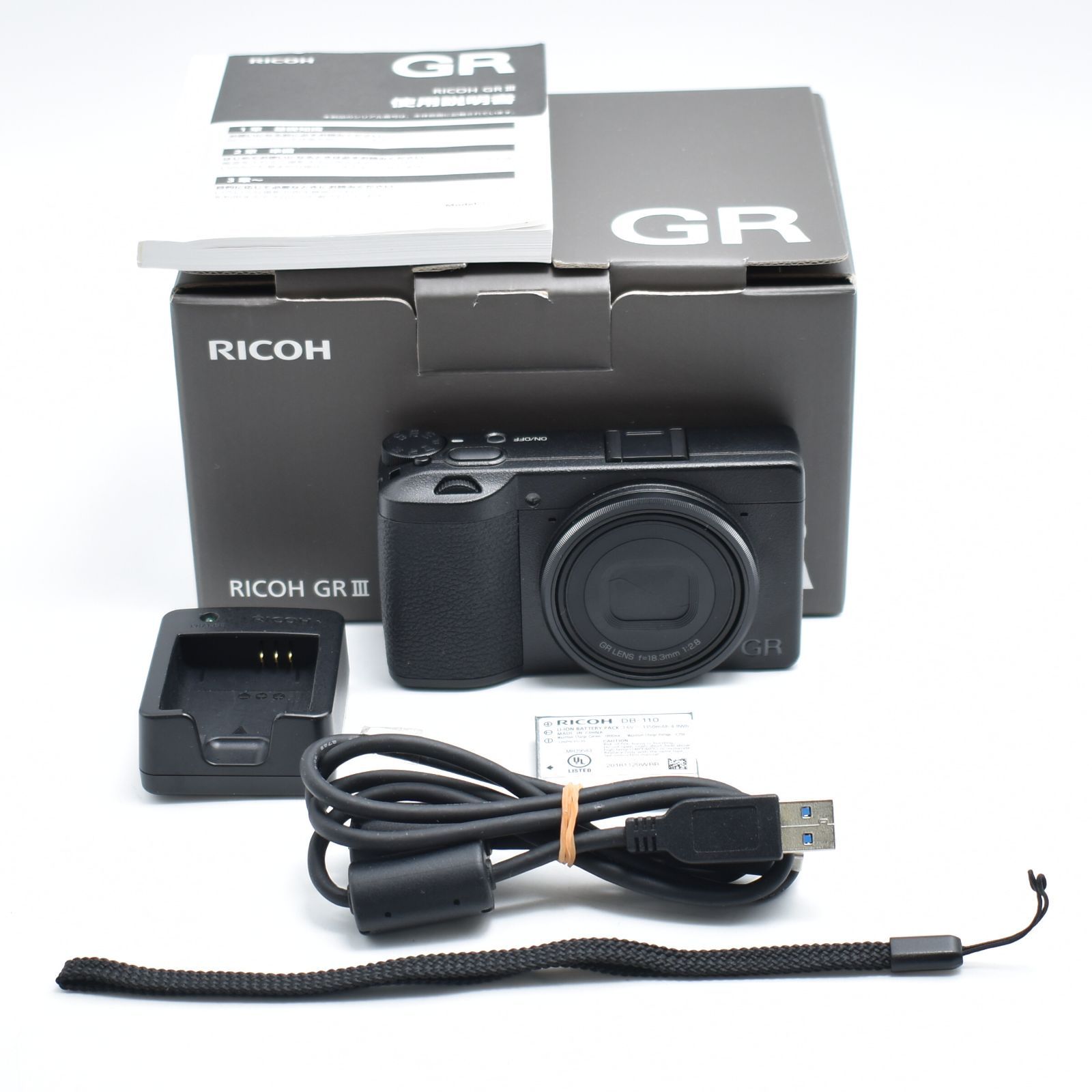 バッテリー計3個+Dグレーリングキャップ付】RICOH GR III APS-Cサイズ 