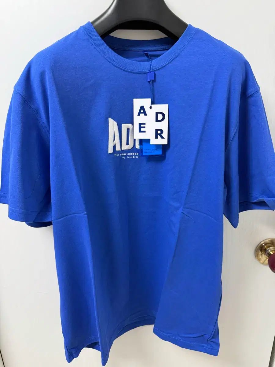 ADER ERROR アーダーエラー ブルー センター刺繍 半袖 Tシャツ L