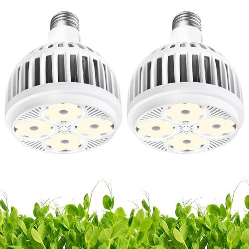☆新品☆屋内植物育成ライト、LED E26ランプヘッド、5800K、フルスペクトル、放熱性、長寿命、省エネ設計、家庭菜園、2個パック 81e23318