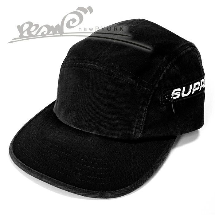 送料無料 メンズ キャップ ブラック Supreme シュプリーム Side Zip Camp Cap SS26H131 シュプリームサイドジップキャンプキャップ se1497r