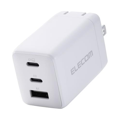 【新品】エレコム 充電器 65W 3ポート Type-C USB-A USB PD対応 スイング式プラグ採用 ホワイト EC-AC10367WH 9def5eba