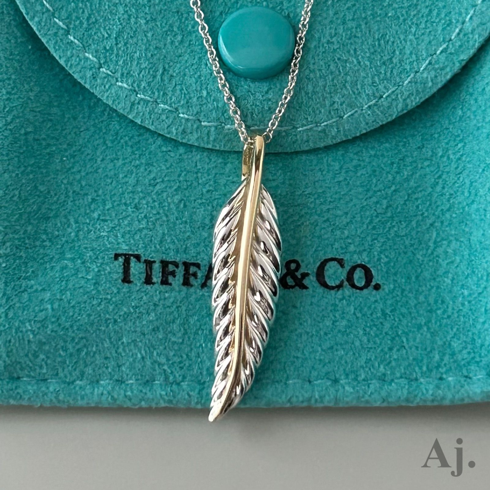 ティファニー ネックレス ペンダント 2003 フェザー 925 750 TIFFANY