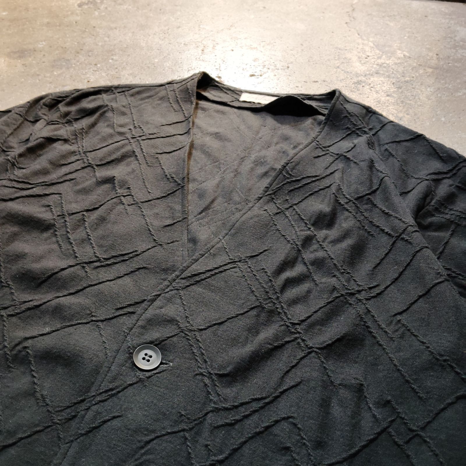 Yohji Yamamoto POUR HOMME 26ss タックジャガードノーカラー 
