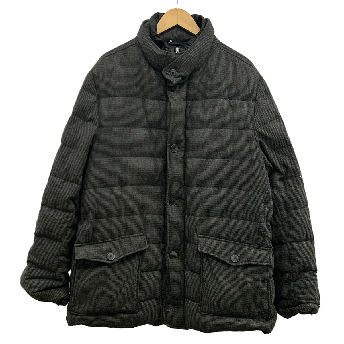 HERNO(ヘルノ) ダウンジャケット サイズS メンズ美品 - 黒×カーキ 長袖 