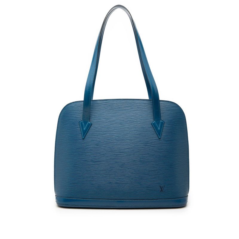 ルイ ヴィトン エピ リュサック トートバッグ ショルダーバッグ M52285 トレドブルー レザー レディース LOUIS VUITTON【1-0269906】