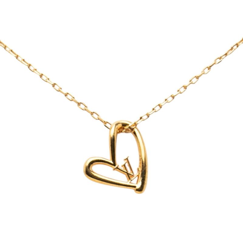 ルイ ヴィトン コリエ ハート フォーリンラブ ネックレス M00465 ゴールド メッキ レディース LOUIS VUITTON【1-0269915】