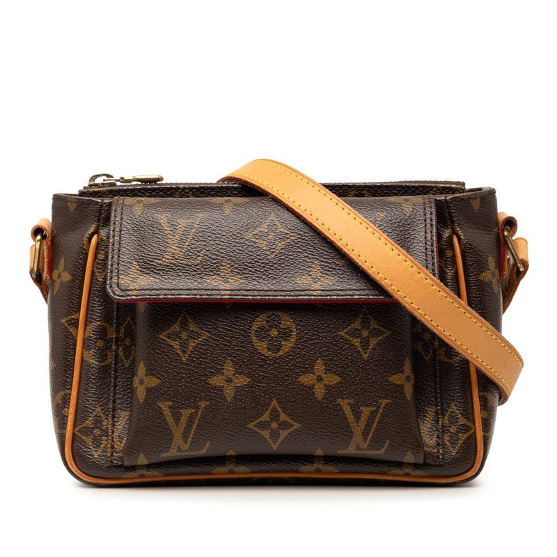 ルイ ヴィトン モノグラム ヴィバシテPM 斜め掛け ショルダーバッグ M51165 ブラウン PVC レザー レディース LOUIS VUITTON【1-0270217】