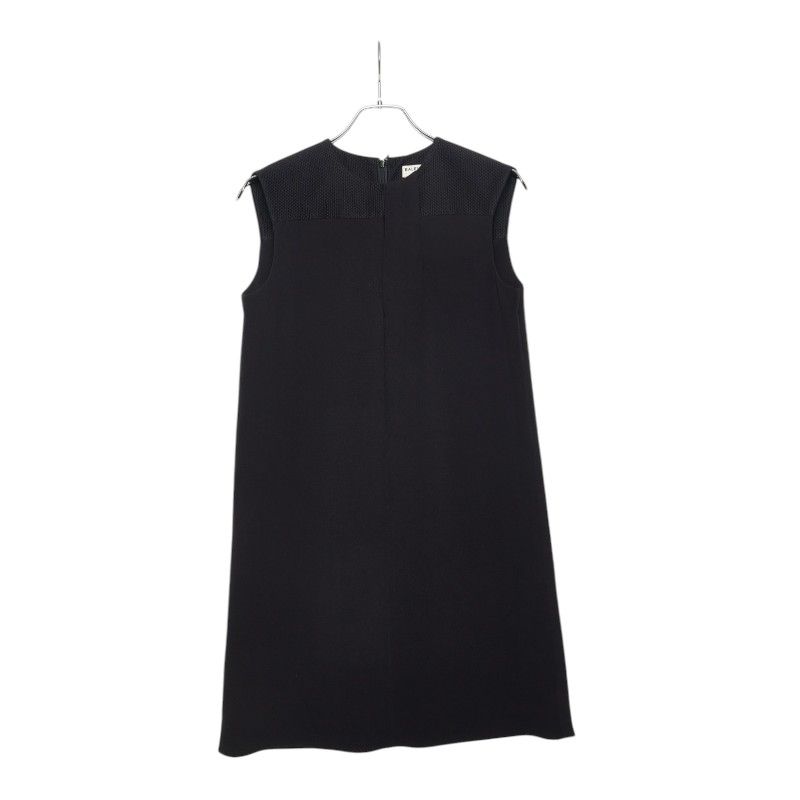 バレンシアガ ノースリーブ ワンピース サイズ36 358523 ブラック シルク コットン レディース BALENCIAGA【253-71729】
