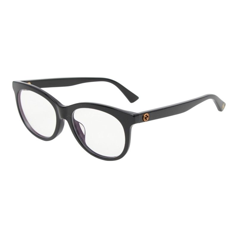 グッチ インターロッキングG ビー メガネ 度入り アジアンフィット GG0167OA ブラック プラスチック メンズ GUCCI【1-0272576】