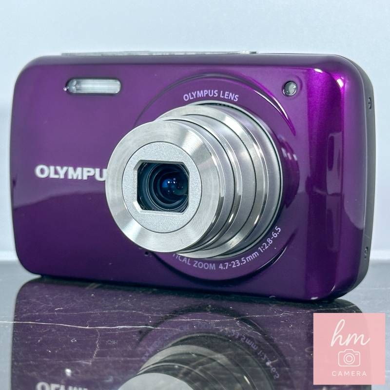 【美品】OLYMPUS VH-210 パープル 1400万画素 光学5倍ズーム 広角24mm マジックフィルター ビューティーモード コンパクトデジタルカメラ オリンパス