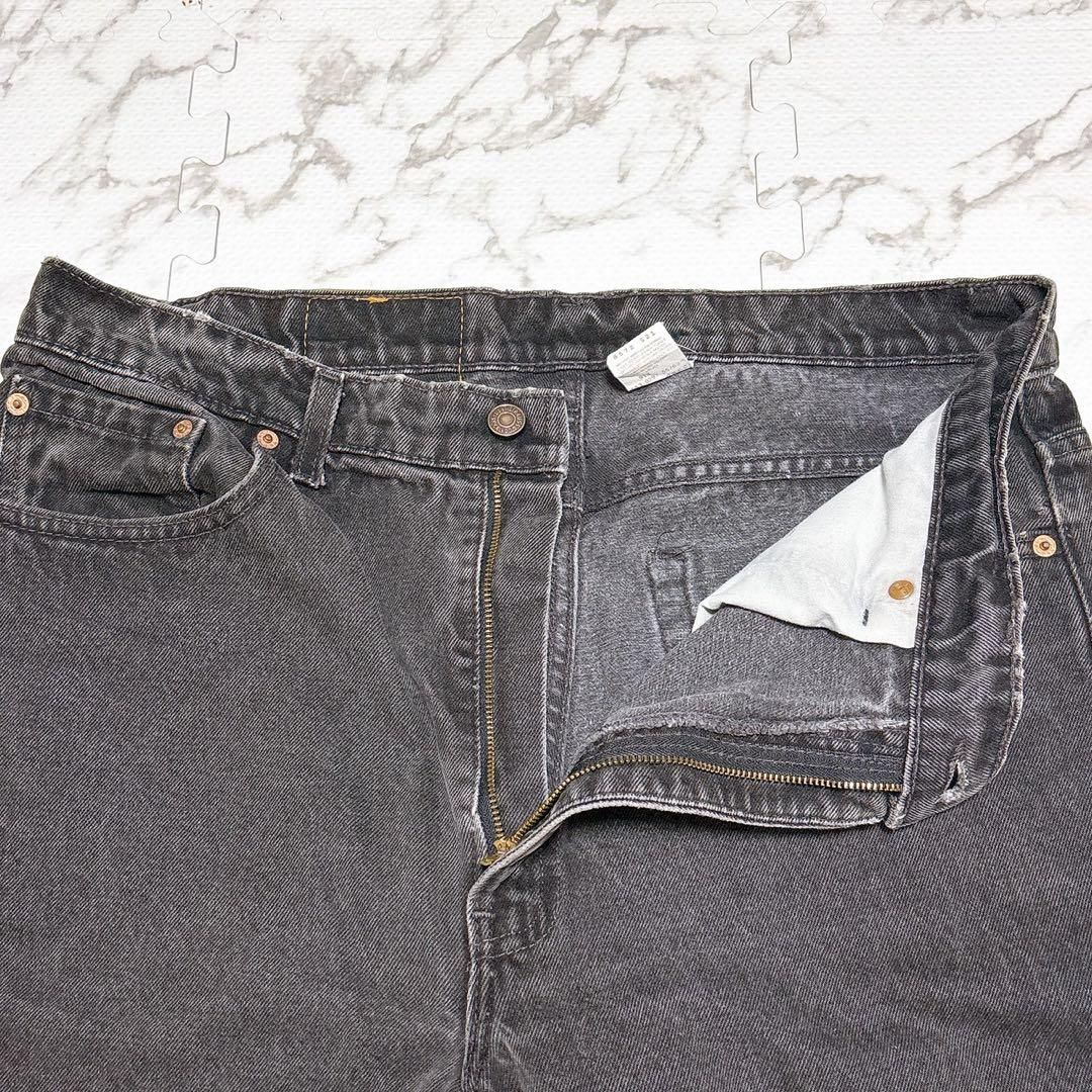 90s Levi's 赤505 USA製 サルファブラック デニム W38 L32 ボタン裏553
