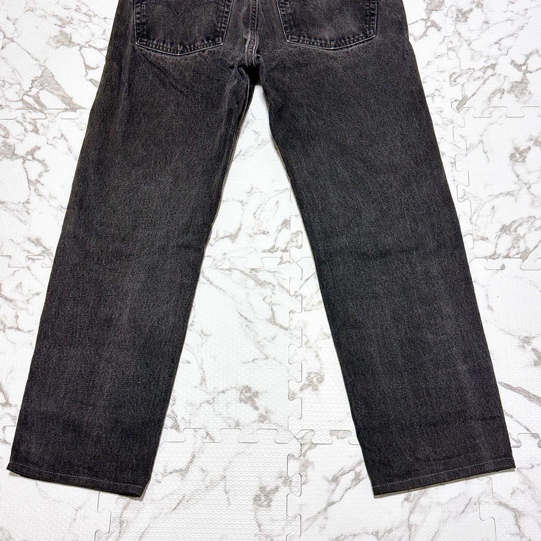 美品/80s/W38 リーバイス 赤505 サルファブラック アシッドウォッシュ 90s Levi's 赤505 USA製 サルファブラック デニム W38 L32 ボタン裏553