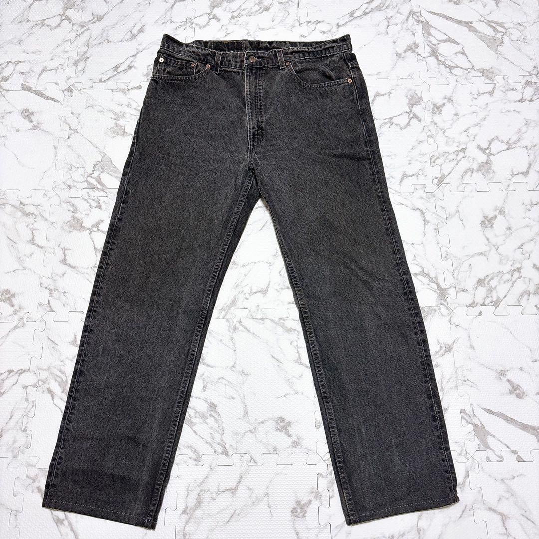 90s Levi's 赤505 USA製 サルファブラック デニム W38 L32 ボタン裏553