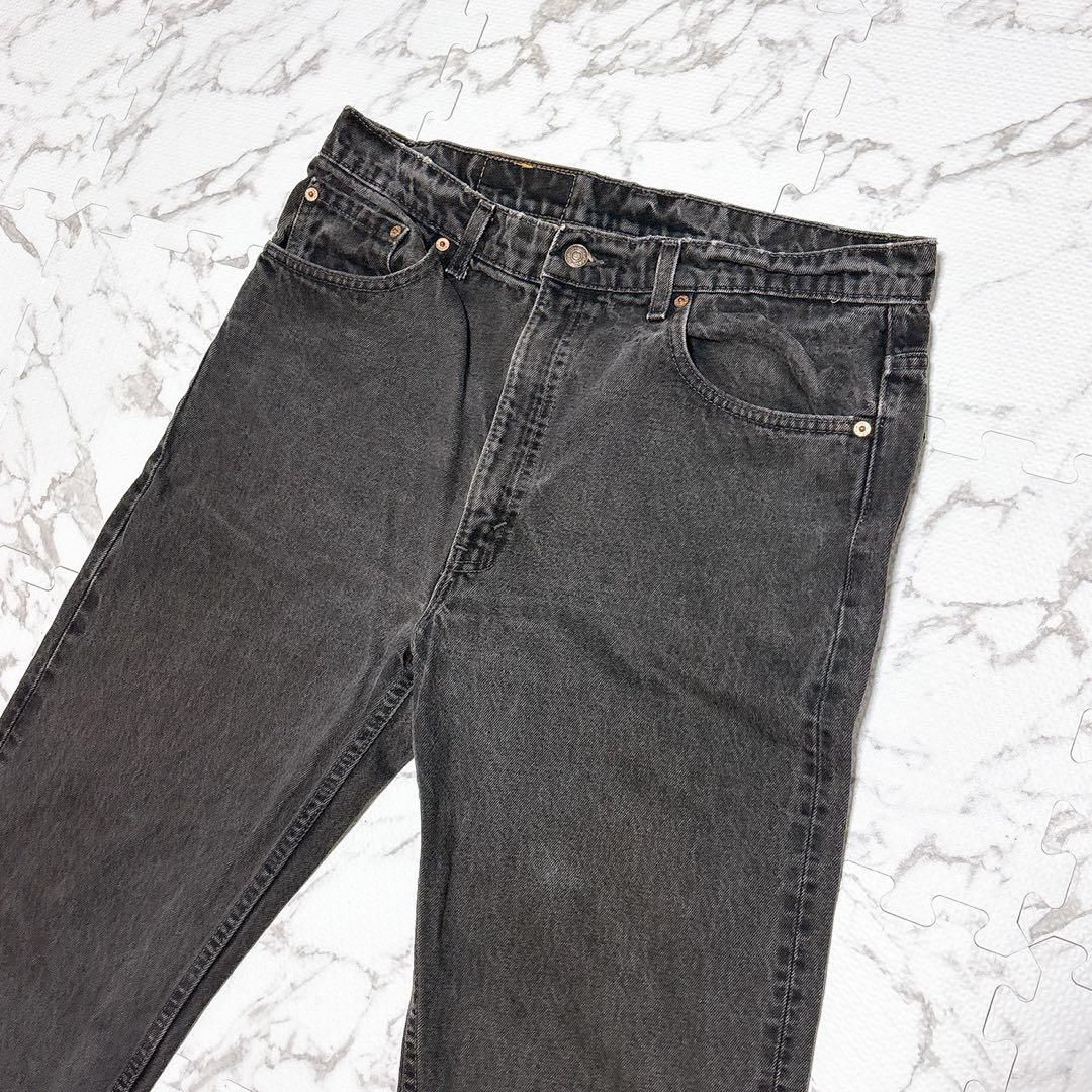 90s Levi's 赤505 USA製 サルファブラック デニム W38 L32 ボタン裏553