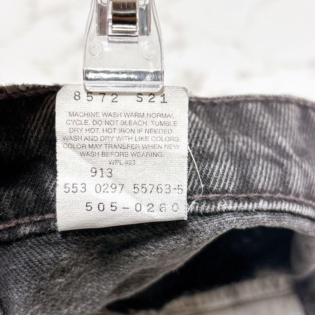 90s Levi's 赤505 USA製 サルファブラック デニム W38 L32 ボタン裏553