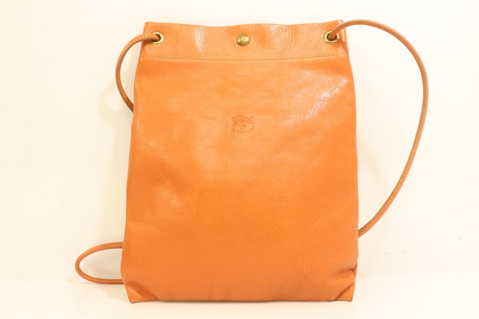 【中古】 IL BISONTE レディースショルダーバッグ -- ショルダーバッグ IL BISONTE -- 茶 ブラウン レザー