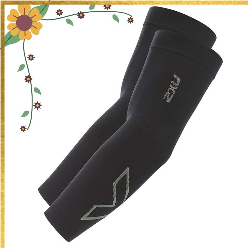 2XU フレックスランニング コンプレッションアームスリーブ UA4009A BLK/GRY XS
