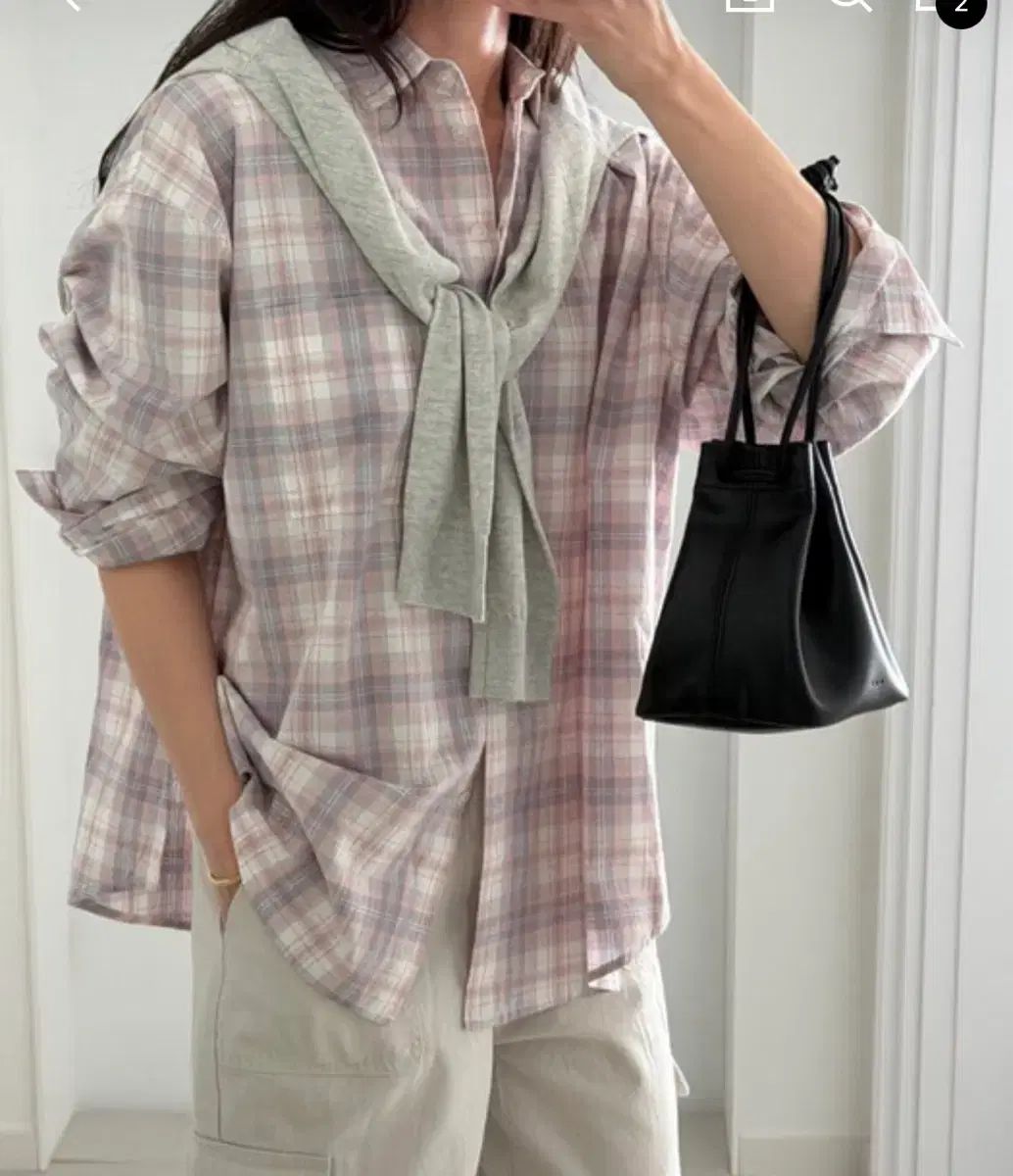 15万円台購入) CHECK シャツ ピンクシャツ 夏 オーバーサイズ スタイル