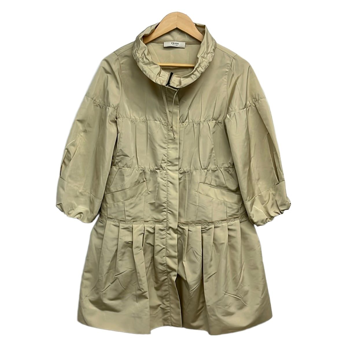 PRADA(プラダ) コート サイズ38 S レディース - ベージュ 七分袖 