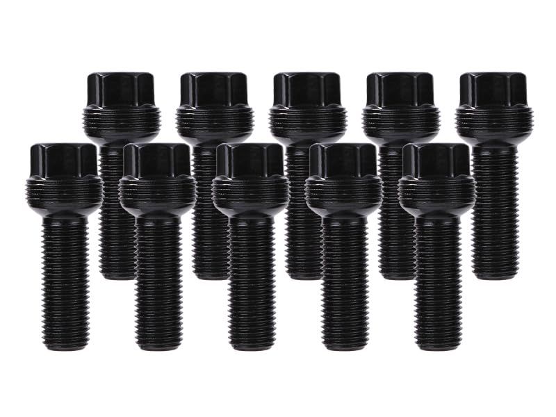 X-LABEL （シェル取付用） 【R14 M14 x 1.5】【42mm】 ロングボルト ホイールボルト ブラック 10本セット