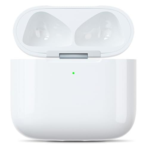PIAQEIOZ 充電ケース AirPods4との互換性あり AirPods4用充電ケースのみ エアーポッズ第4世代交換用充電器 イヤフォン充電用 Bluetoothペアリング ワイヤレス充電対応p