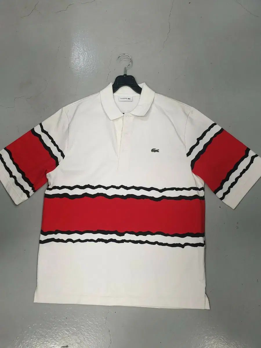 LACOSTE ラコステ 白/レッド 半袖 カラーTシャツ