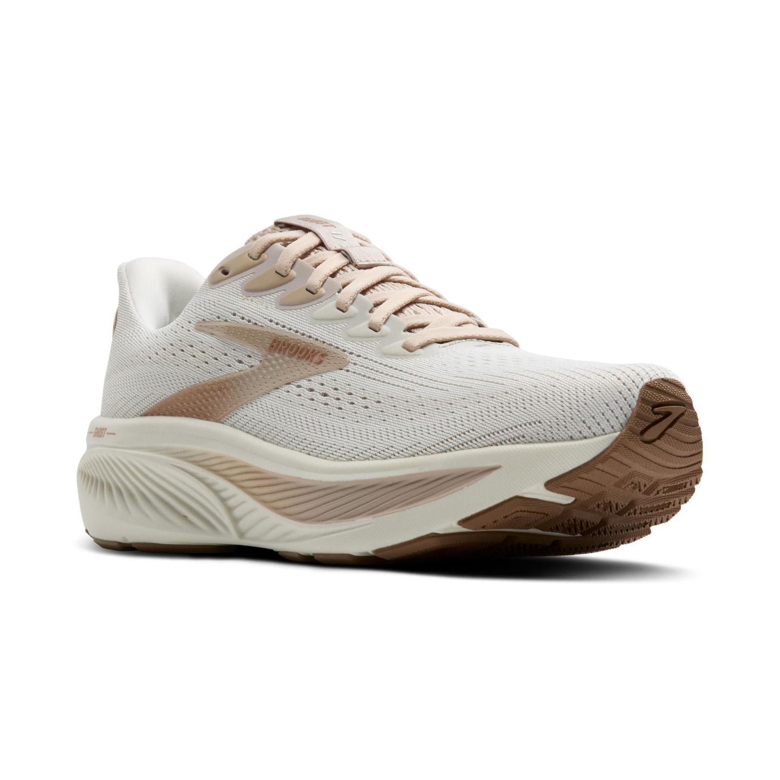 新品 [Brooks] スニーカー ゴースト17 ランニングシューズ ハイクッション レディース BRW 4311 4312 4313 ホワイト/ブラウン 25.0 cm B