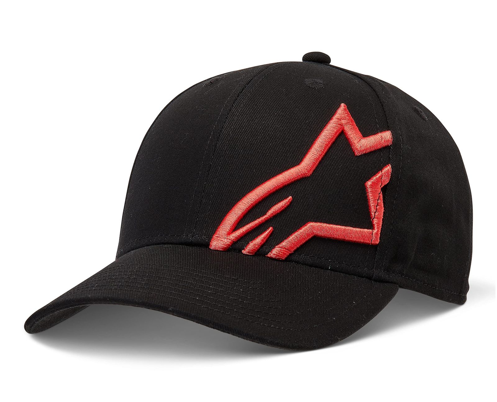 新品 Alpinestars Corp Snap 2 ハット、ブラック/ウォームレッド、ワンサイズ