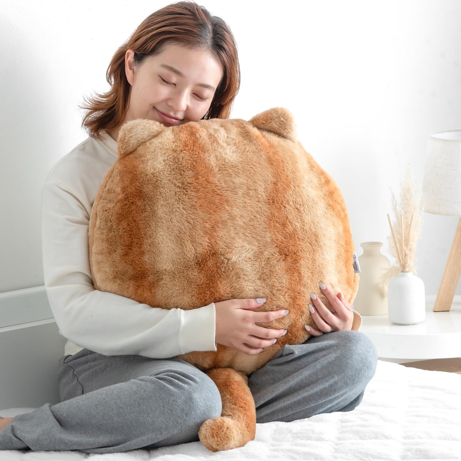 タンスのゲン もはや、ねこ。クッション ＋3.8℃温感シート 背もたれ 猫柄 ふわふわ 暖かい 洗える 冬 80100140(99861)pms 4c7608c9