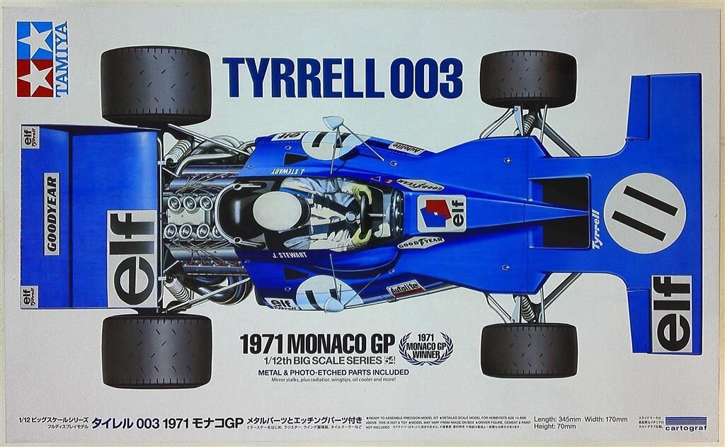 タミヤ 1/12ビッグスケールシリーズ タイレル0031971モナコGPメタルパーツエッヂングパーツ付 12054