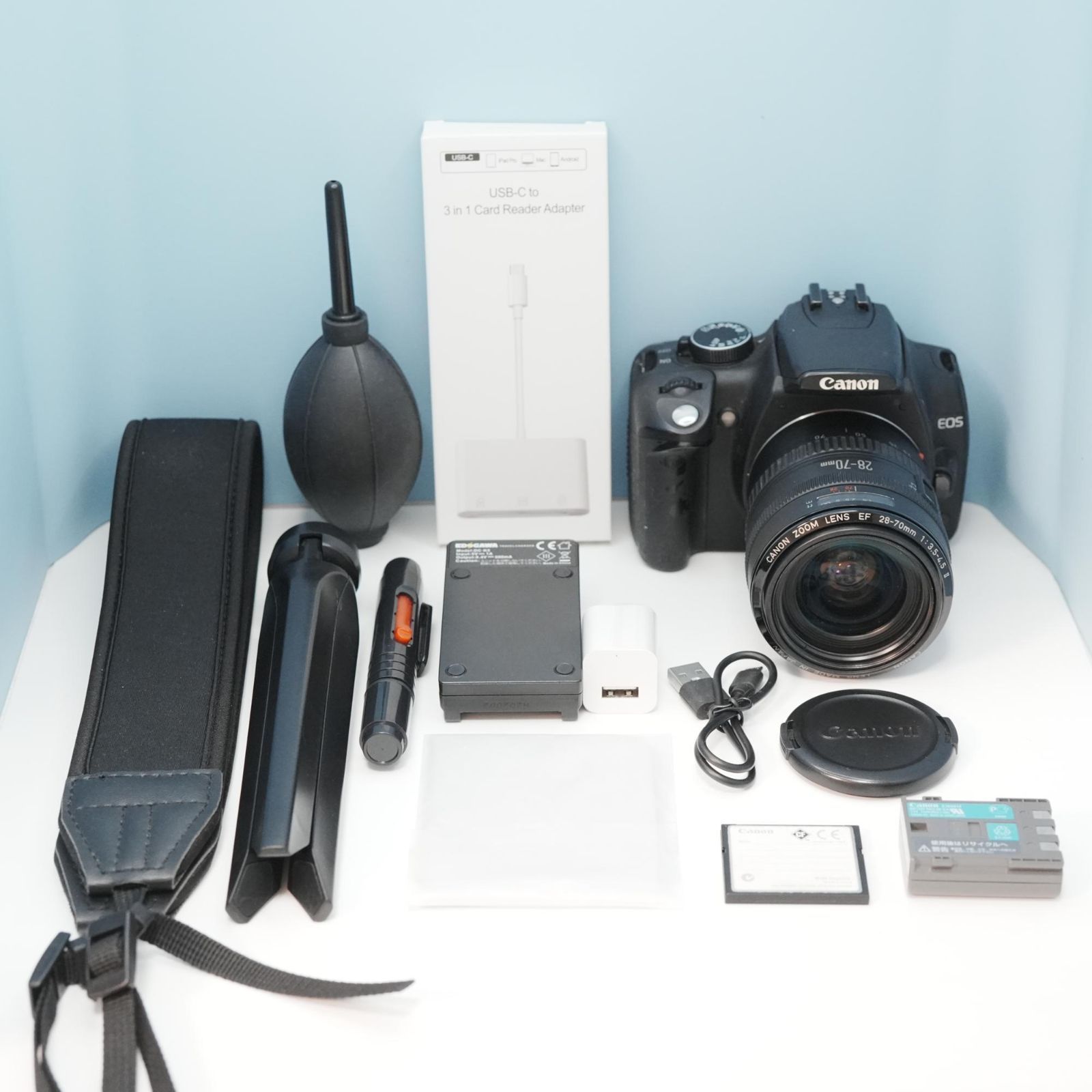 Canon デジタル一眼レフカメラセット Canon EOS kiss Digital N 一眼レフ スマホ転送OK フルセット a6577