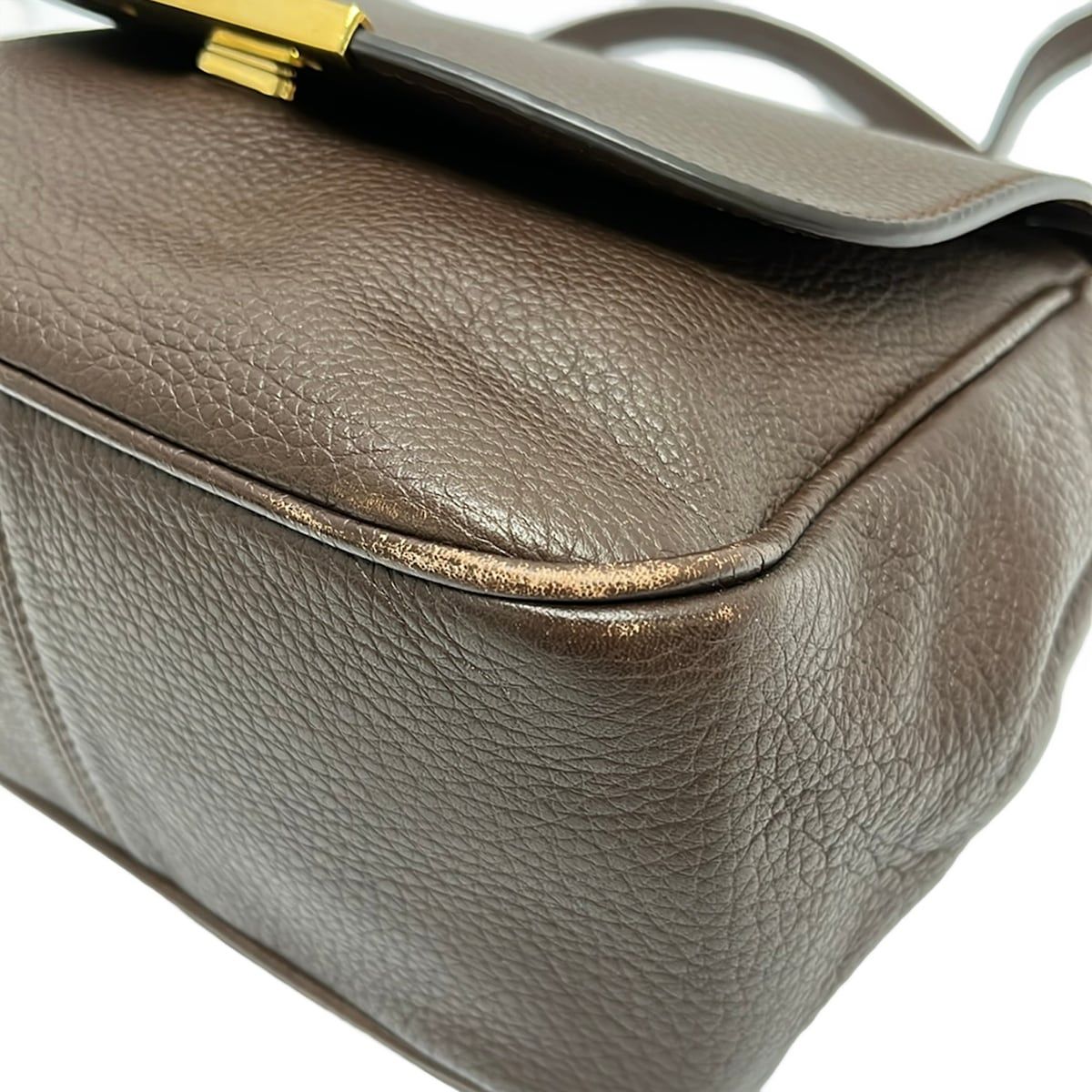 FENDI(フェンディ) ショルダーバッグ - 8BT214 ダークブラウン レザー 