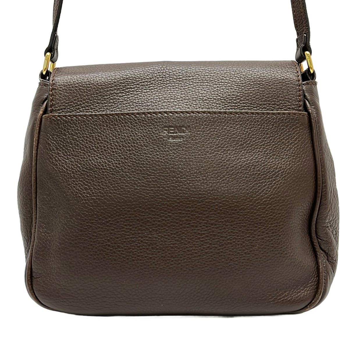 FENDI(フェンディ) ショルダーバッグ - 8BT214 ダークブラウン レザー 