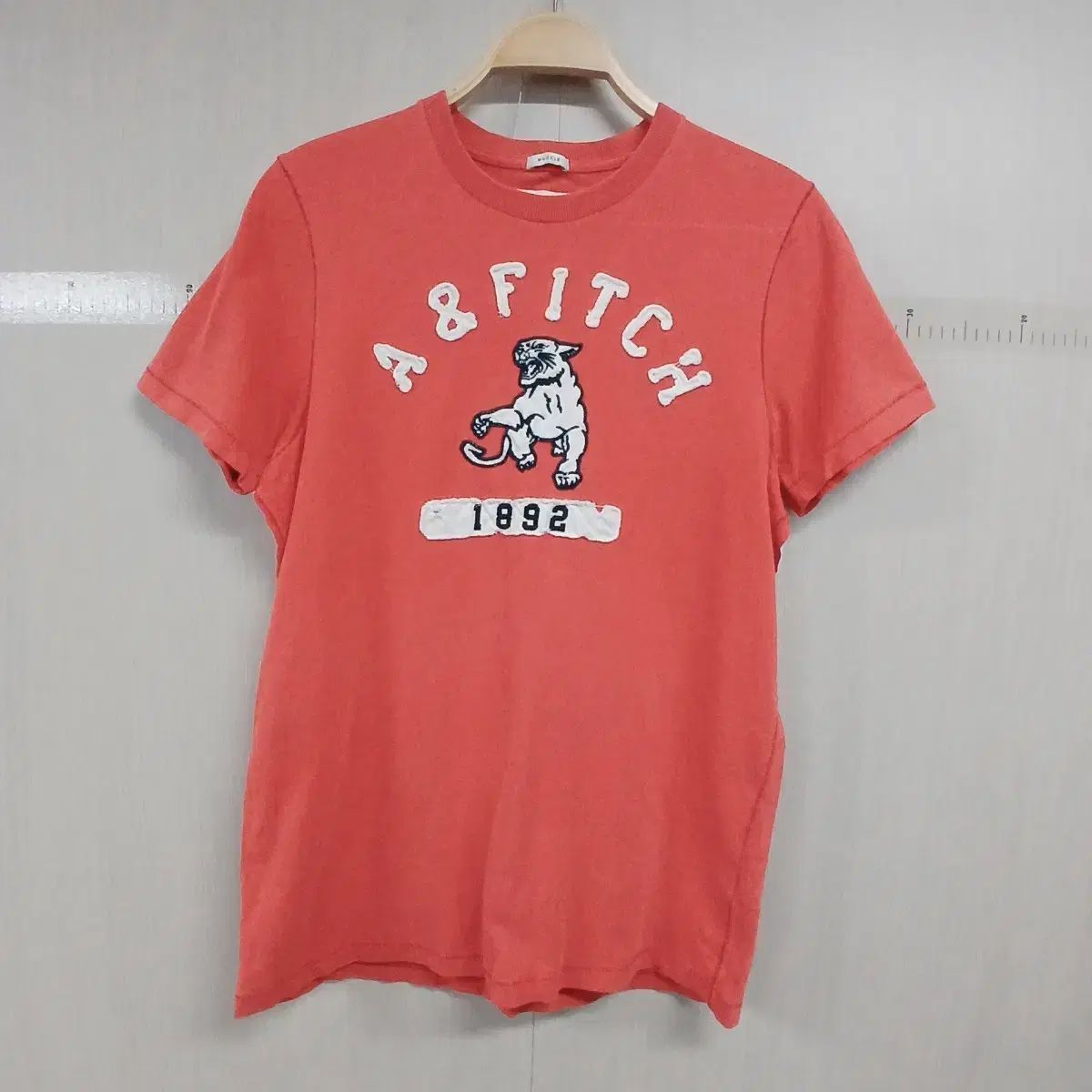 Abercrombie アバクロンビー 半袖Tシャツ レッド プリンティング