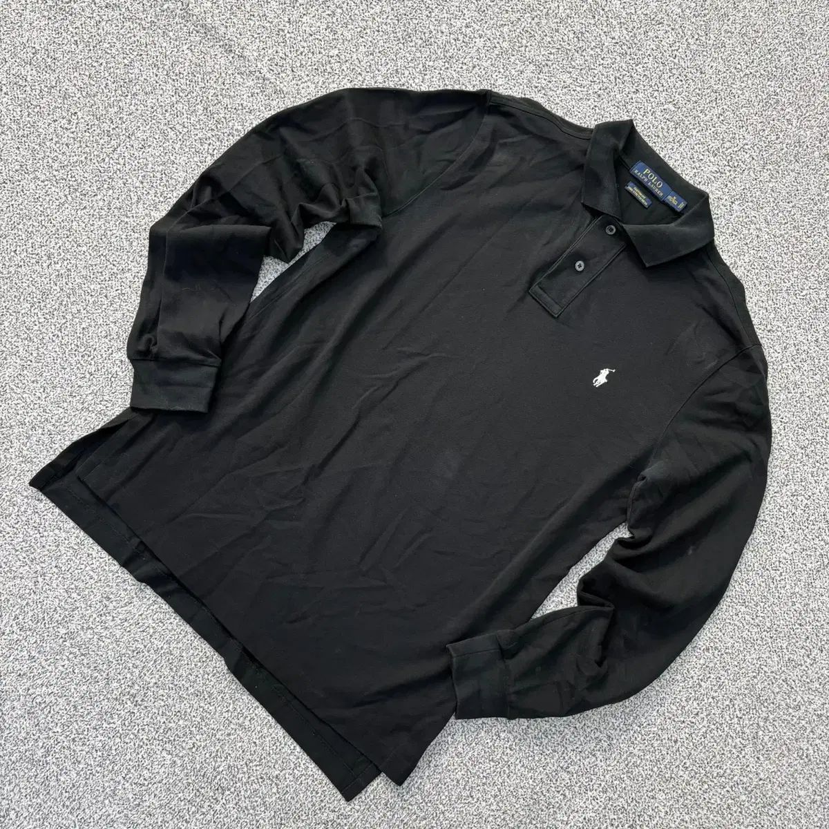 M ポロラルフローレン 長袖 カラ Tシャツ 0518J