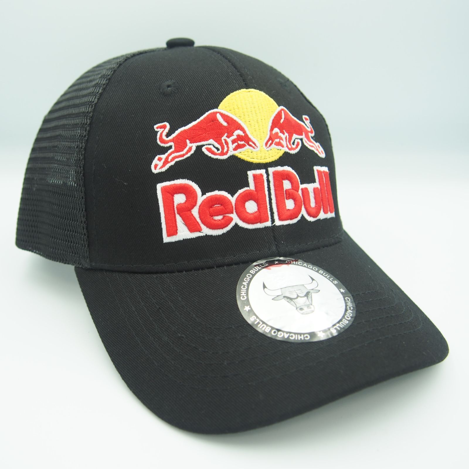 Red Bull レッドブル キャップ 正規品 アスリート支給品 刺繍ロゴ 110 黒/黒/メッシュ REDBULL 刺繍 キャップ 帽子 レッドブル エナジー