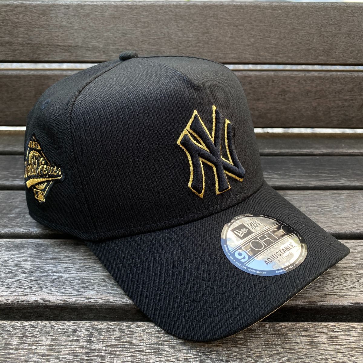 海外限定 Newera ニューエラ 9Forty Aフレーム NY Yankees ヤンキース 96WS 黒/ゴールド キャップ (940-313)