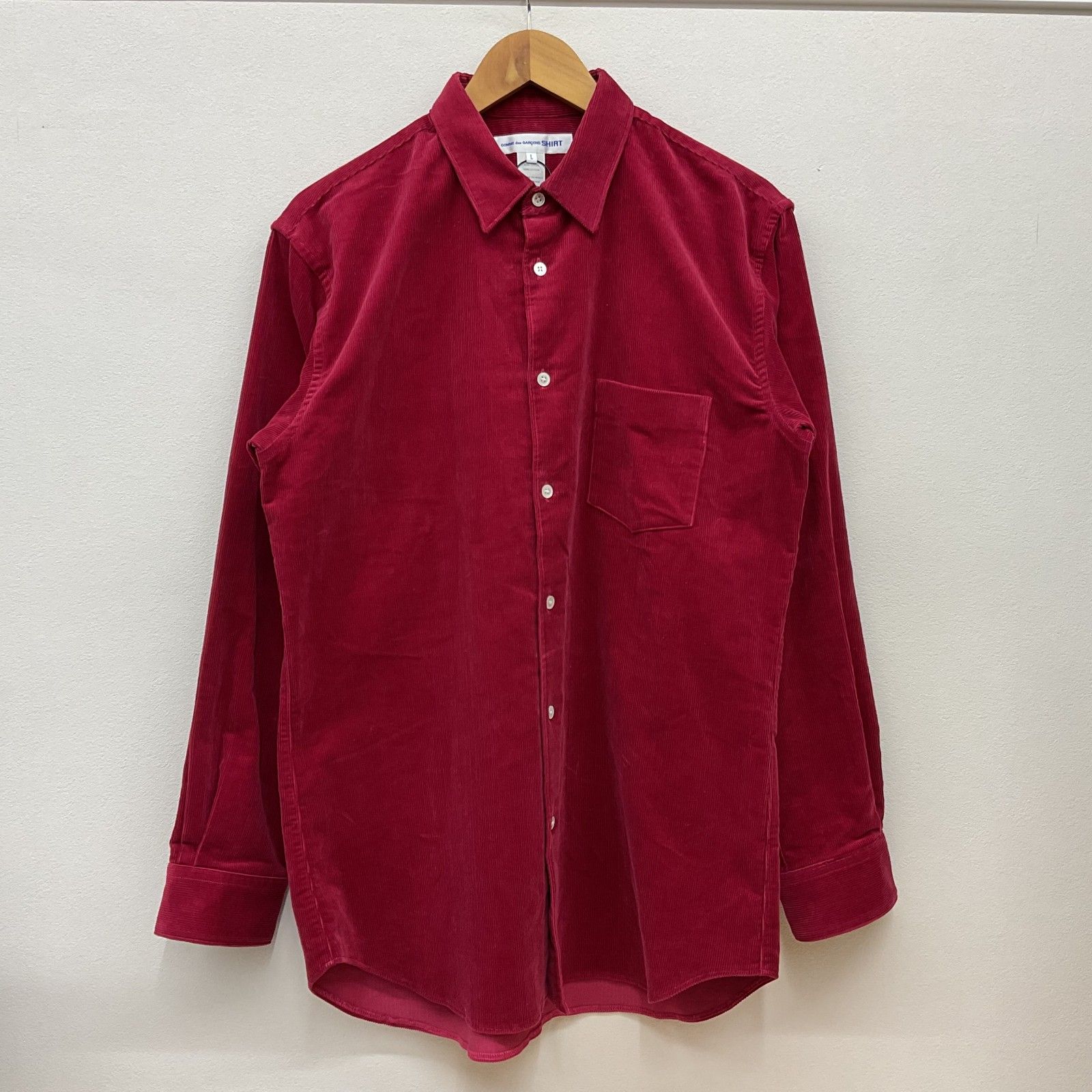 メンズ COMME des GARCONS 【コムデギャルソン】長袖シャツ レッド L