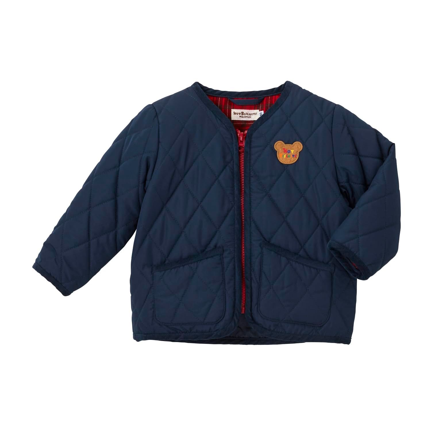 新品 [ミキハウス ホットビスケッツ] ジャンパー 男の子 女の子 キッズ 子供服 紺 120cm 73-3704-497