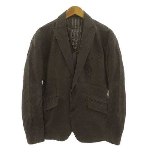 アトリエサブフォーメン ATELIER SAB for men コーティング加工ピークドラペルジャケット 02-21-6694 62 シングル 2B コットン カーキ系 48