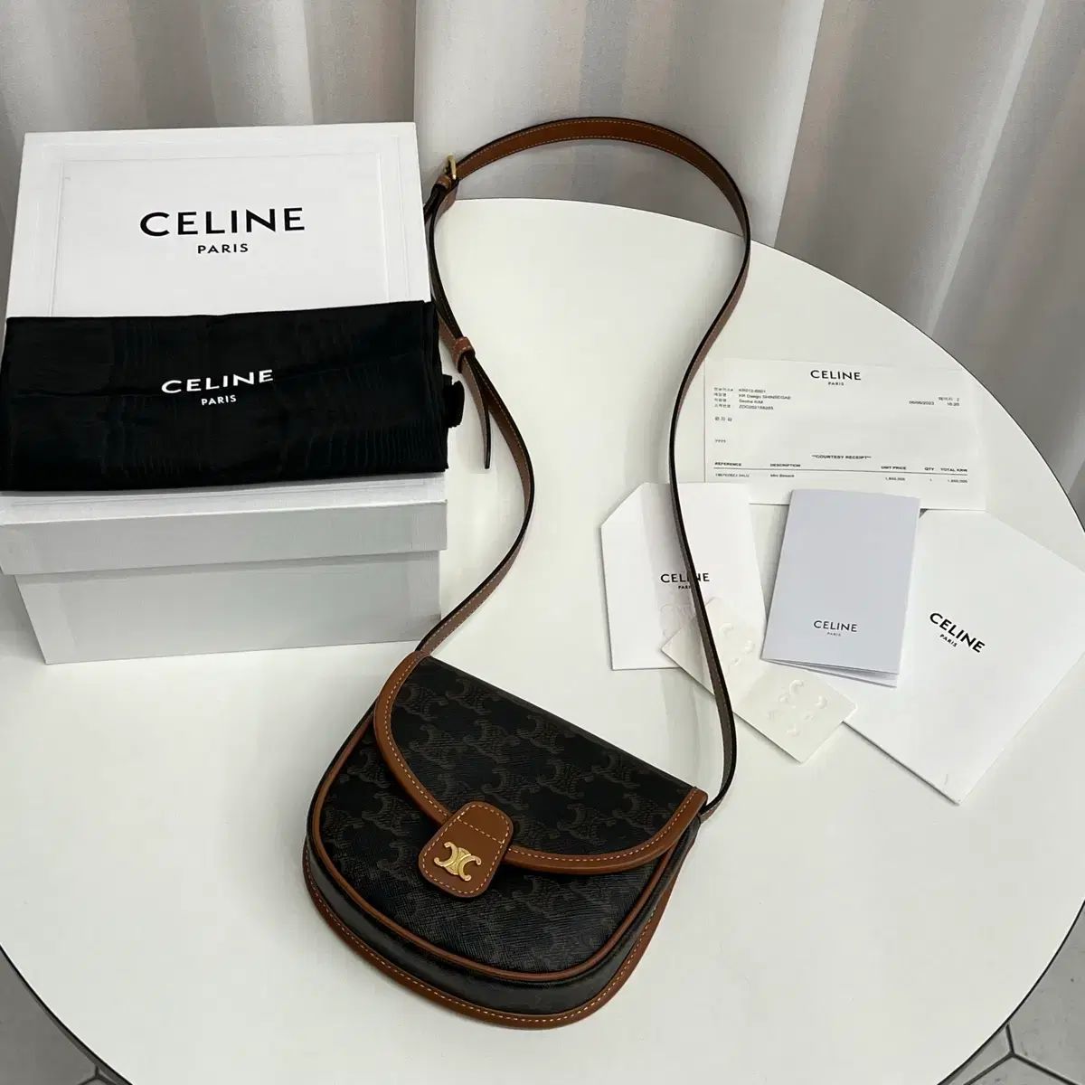 (フルセット/インボイス) Celine セリーヌ トリオンフ ミニ ベサチェ クロスバック